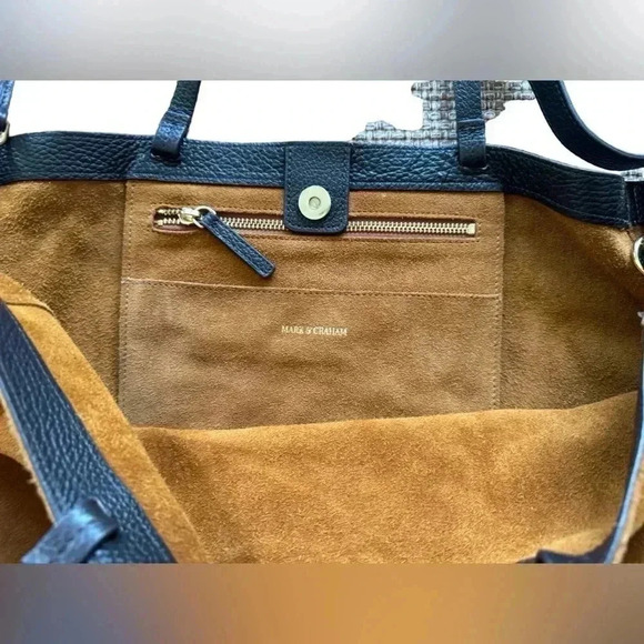 Mark & Graham Italian suede tote/crossbody - Picture 9 of 16